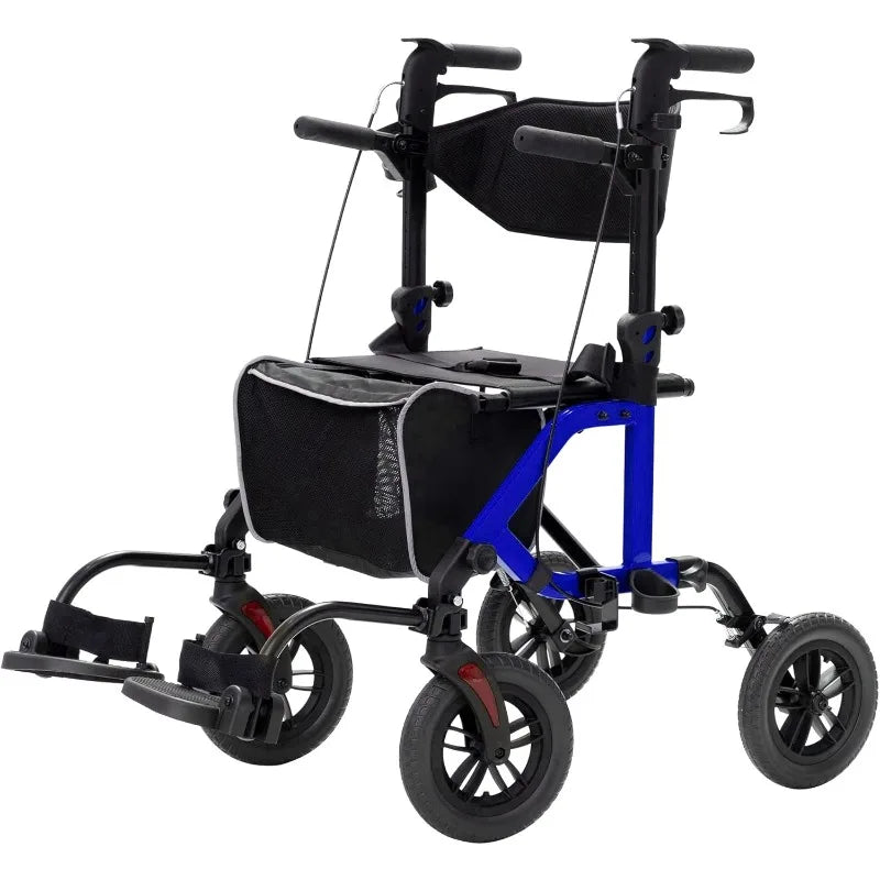 Empowering All-Terrain Rollator Walker with Non-Pneumatic Wheels