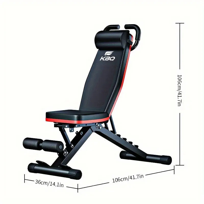 KBQH Folding Fitness Bench Adjustable Roman Chair And Dumbbell Bench