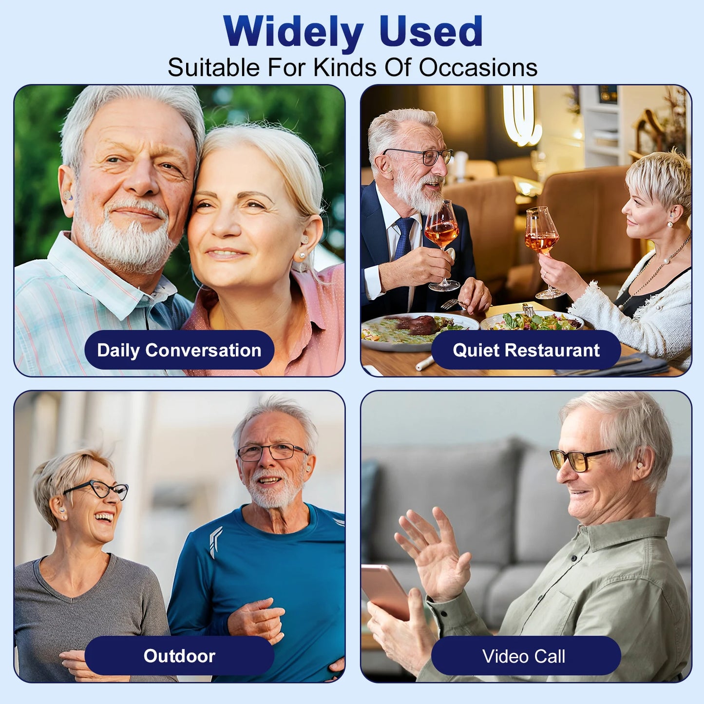 KFCOPTEE Invisible Rechargeable Hearing Aids For Elderly