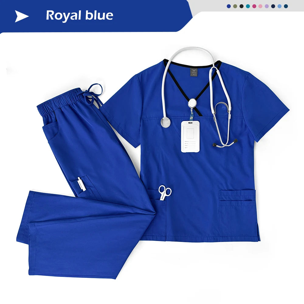 HTTHDDCN Breathable Nursing Uniforms Unisex Beauty Salon Wear