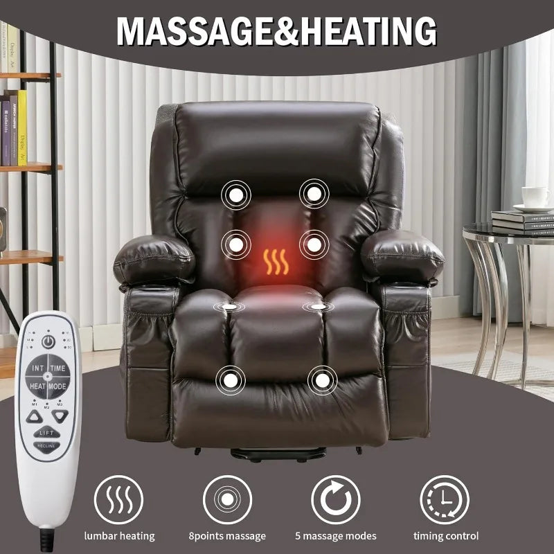 Sunnyside Power Lift Recliner Chair With Massage And Heat