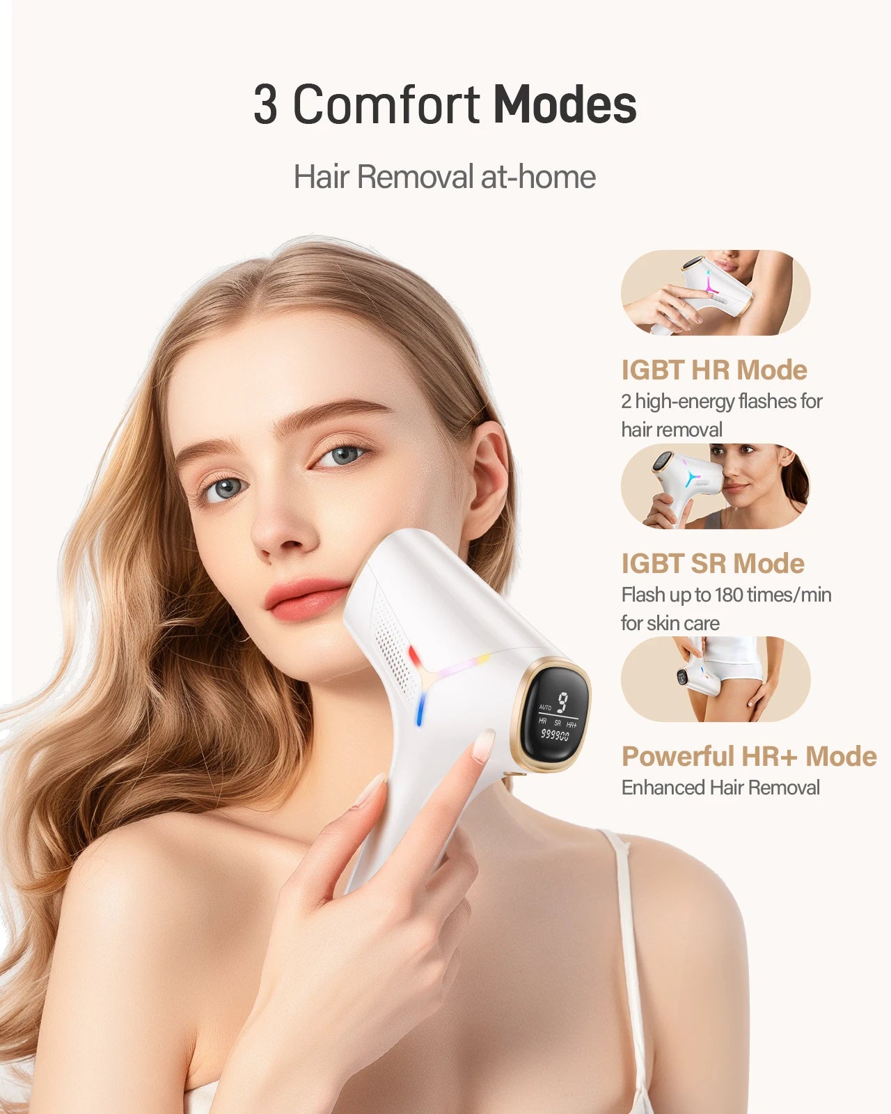 Totmizby IPL Laser Hair Removal Device For Body And Face