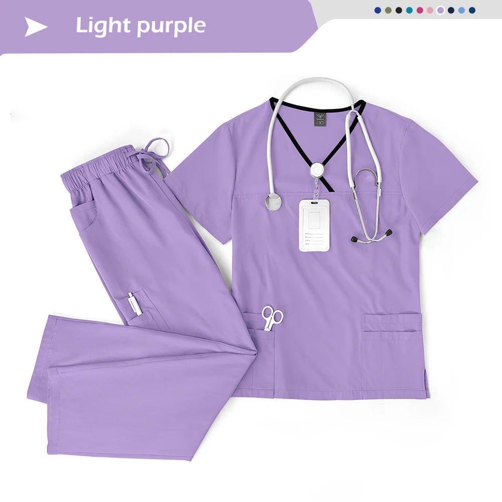 HTTHDDCN Breathable Nursing Uniforms Unisex Beauty Salon Wear
