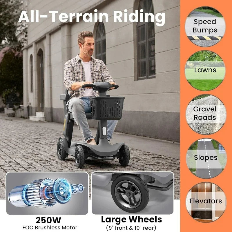NoEnName_Null Foldable Electric Mobility Scooter with Seat for Adults