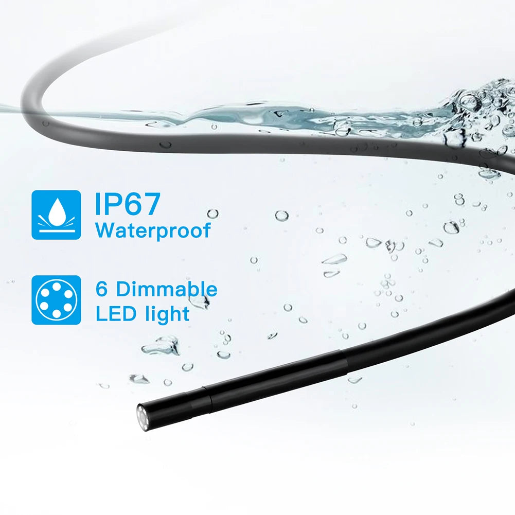 DDCAMERA Wireless Endoscope 1080P 5.5mm Borescope IP67