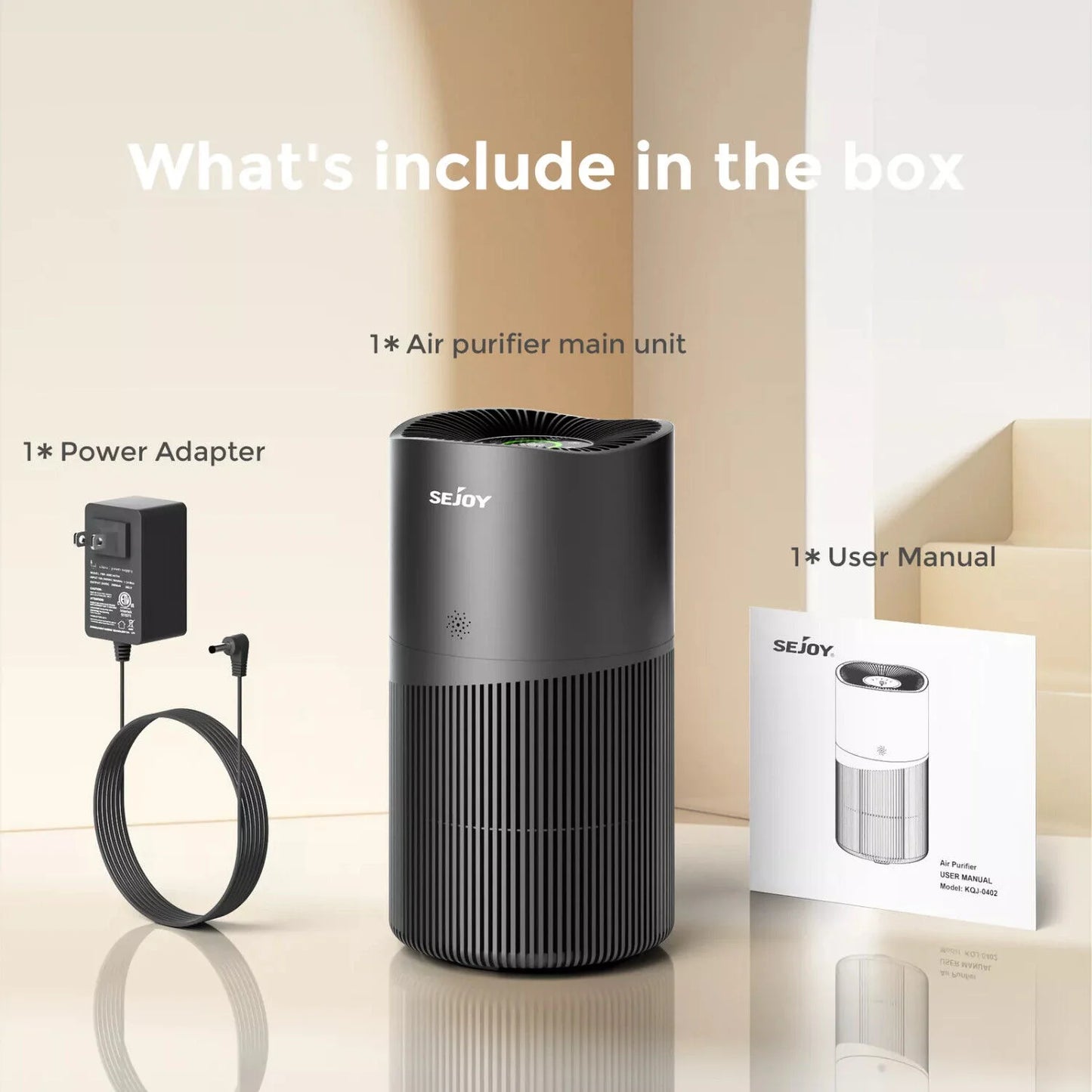 Sejoy HEPA Air Purifier With Real Time Air Quality Monitor