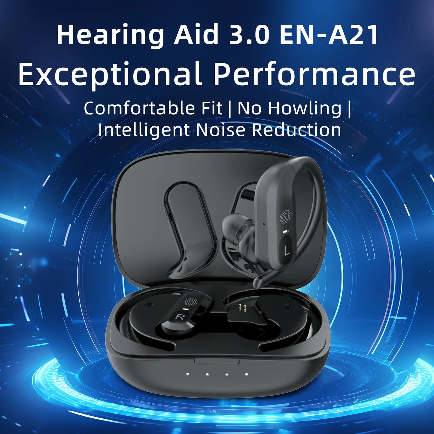 A21 Wireless BTE Hearing Aids Rechargeable For Deaf