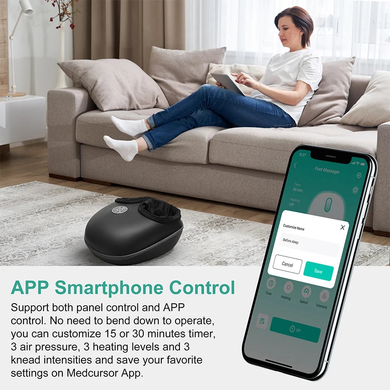 Medcursor Smart Foot Massager With Shiatsu Heating Rollers