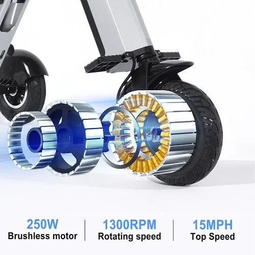Hign Concerned Foldable 3 Wheel Electric Scooter With Seat