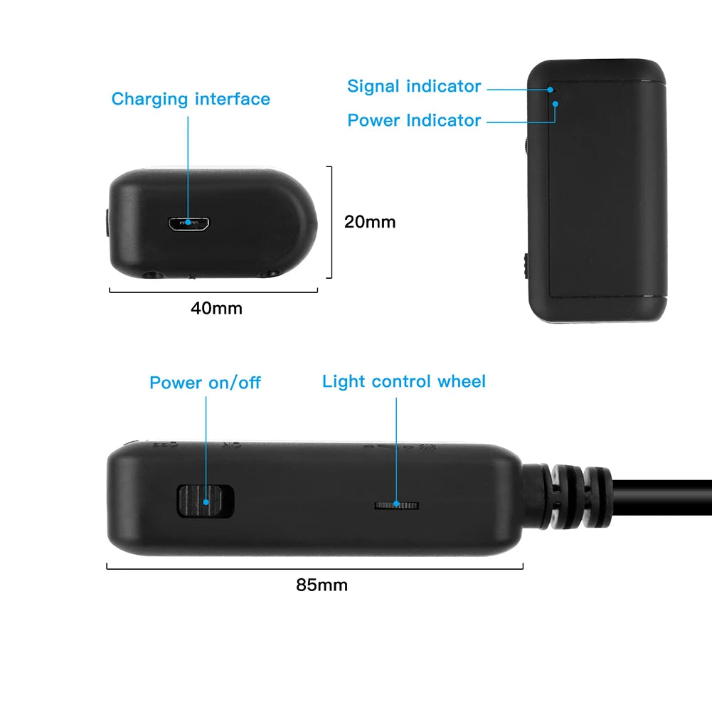 DDCAMERA Wireless Endoscope 1080P 5.5mm Borescope IP67