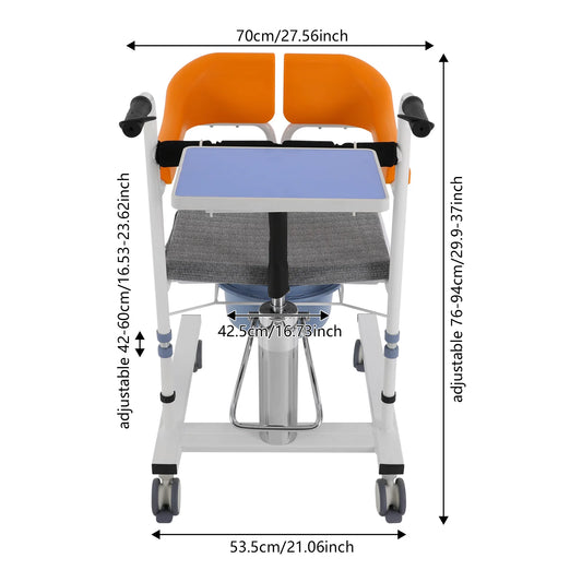 Bymaocar Hydraulic Patient Lift Wheelchair Lockable Wheels