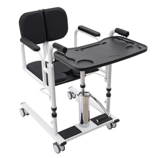 Hign-concerned Patient Lift Transfer Chair 150kg Capacity With Adjustable Height
