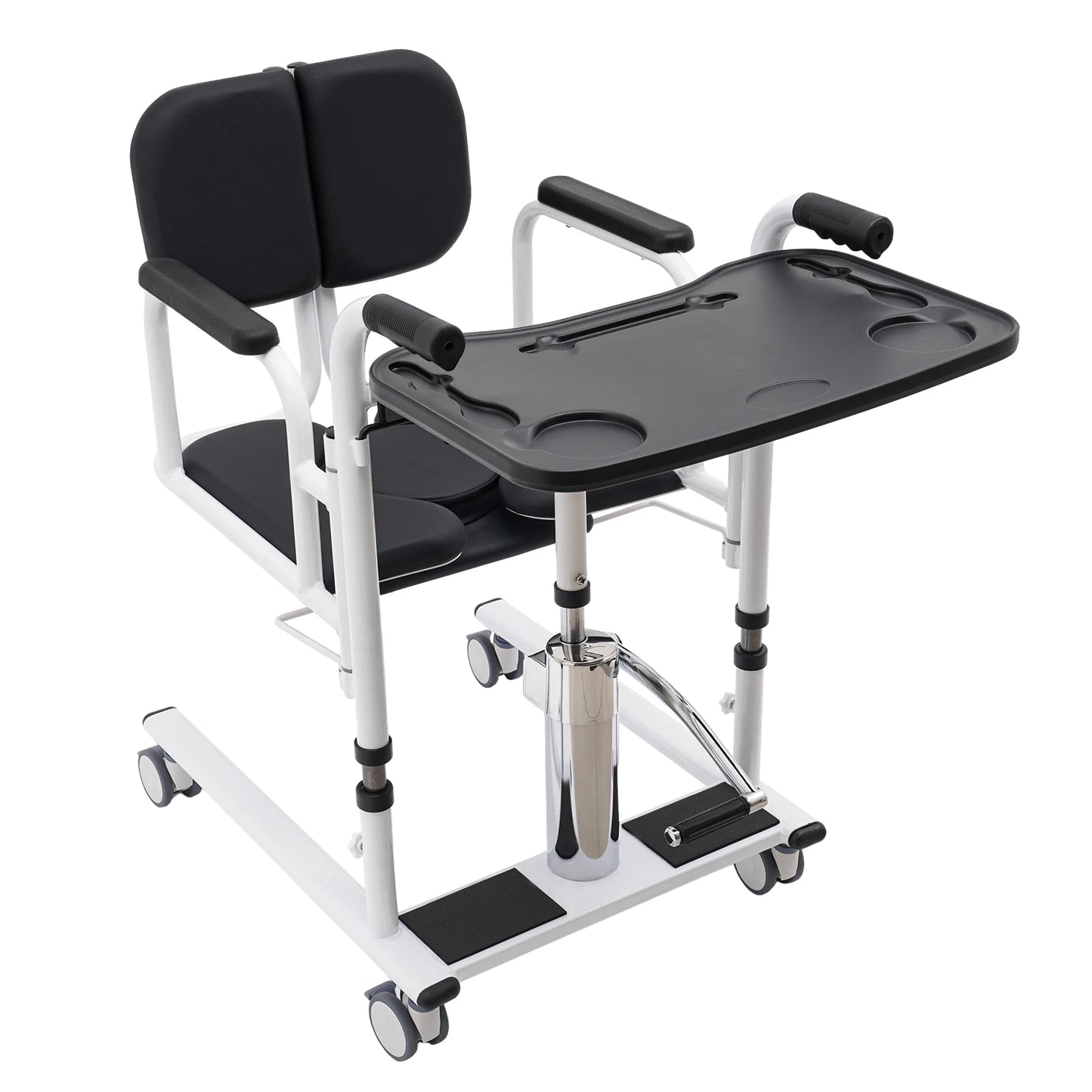 Hign-concerned Patient Lift Transfer Chair With 180 Degree Split Seat