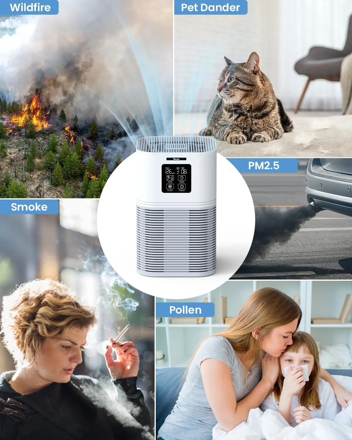 KinseiBeauty Air Purifier With Aromatherapy And Auto Mode