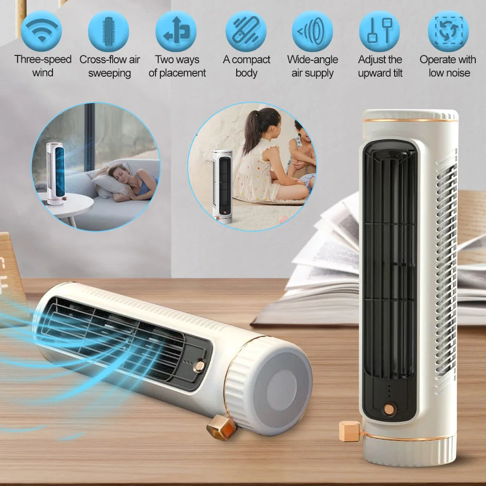 Electric E2 Mini Intelligent Tower Fan Quiet 3 Speed USB