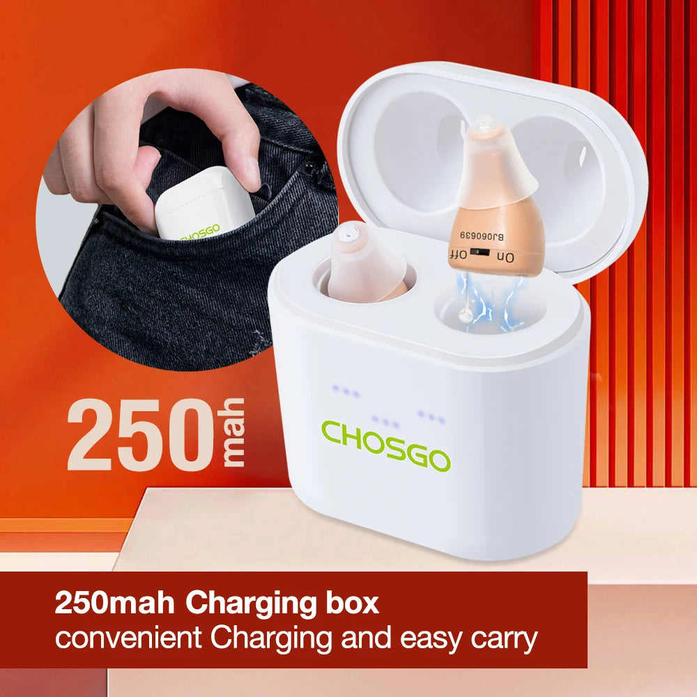 CHOSGO Recharge Invisible Hearing Amplifier Charging Dock
