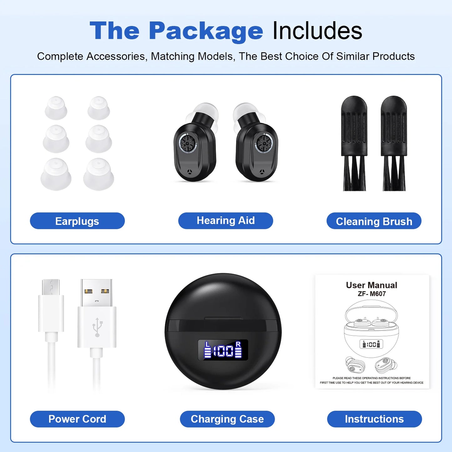 K F Coptee Invisible Hearing Aids Rechargeable Mini