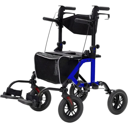 Empowering All-Terrain Rollator Walker with Non-Pneumatic Wheels