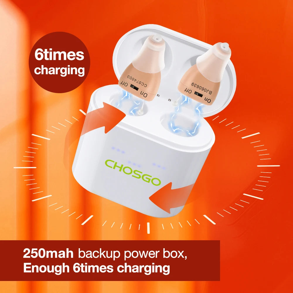 CHOSGO Recharge Invisible Hearing Amplifier Charging Dock