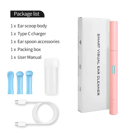 Wireless Smart Visual Ear Cleaner Otoscope Wifi Ear Wax Removal Tool with Camera Ear Endoscope 1080P Kit for IOS Android 4.9mm