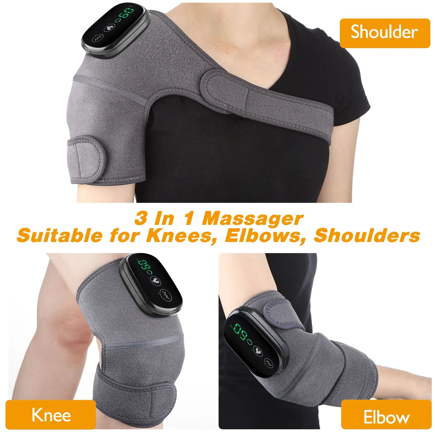 Hailicare 3 In 1 Electric Heating Massage Belt Pain Relief