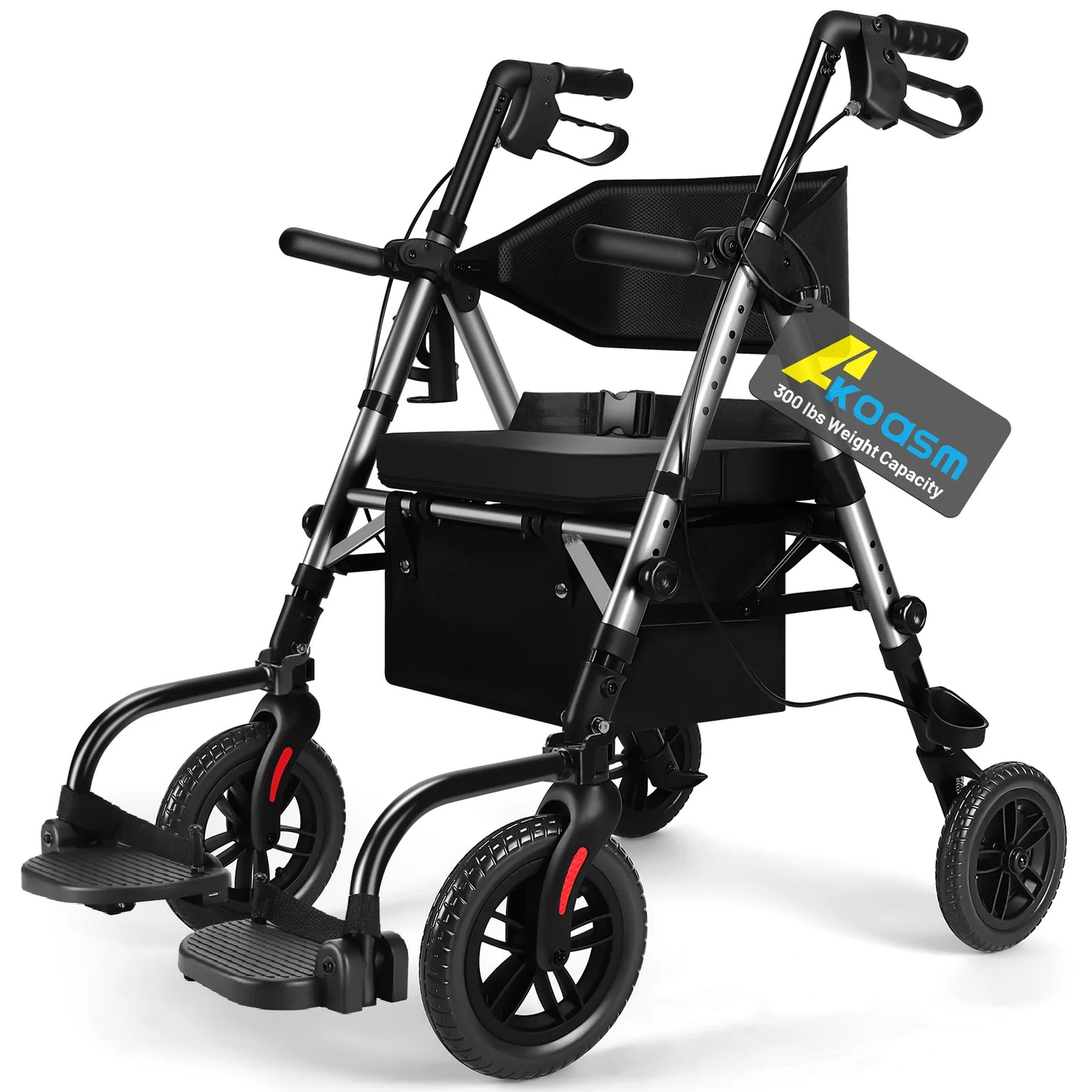 Origin 2 In 1 Rolling Walker Wheelchair Combo With Brakes
