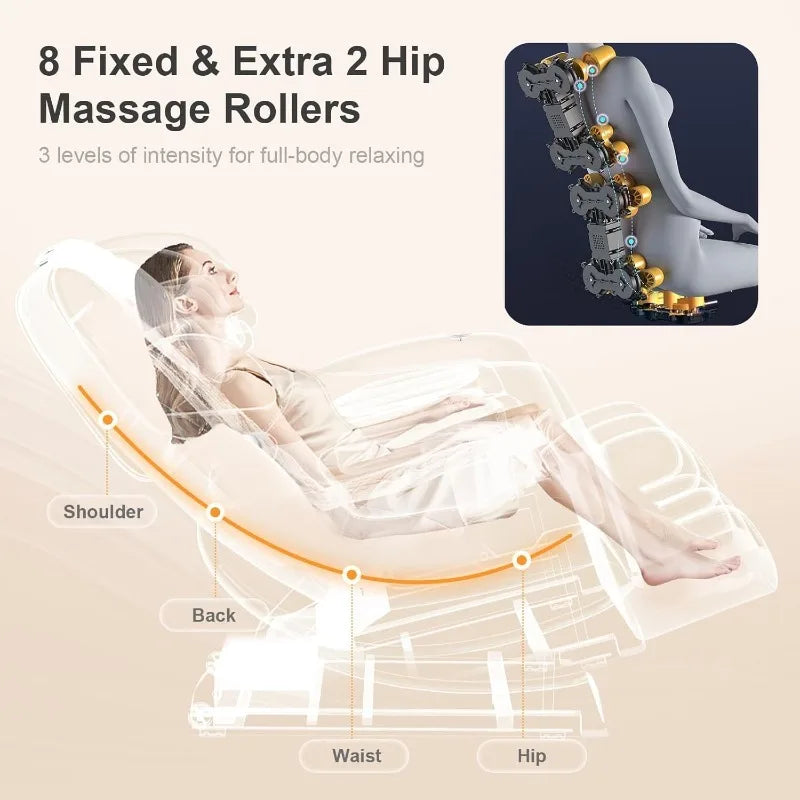 Sunnyside Massage Chair Full Body Zero Gravity 10 Rollers