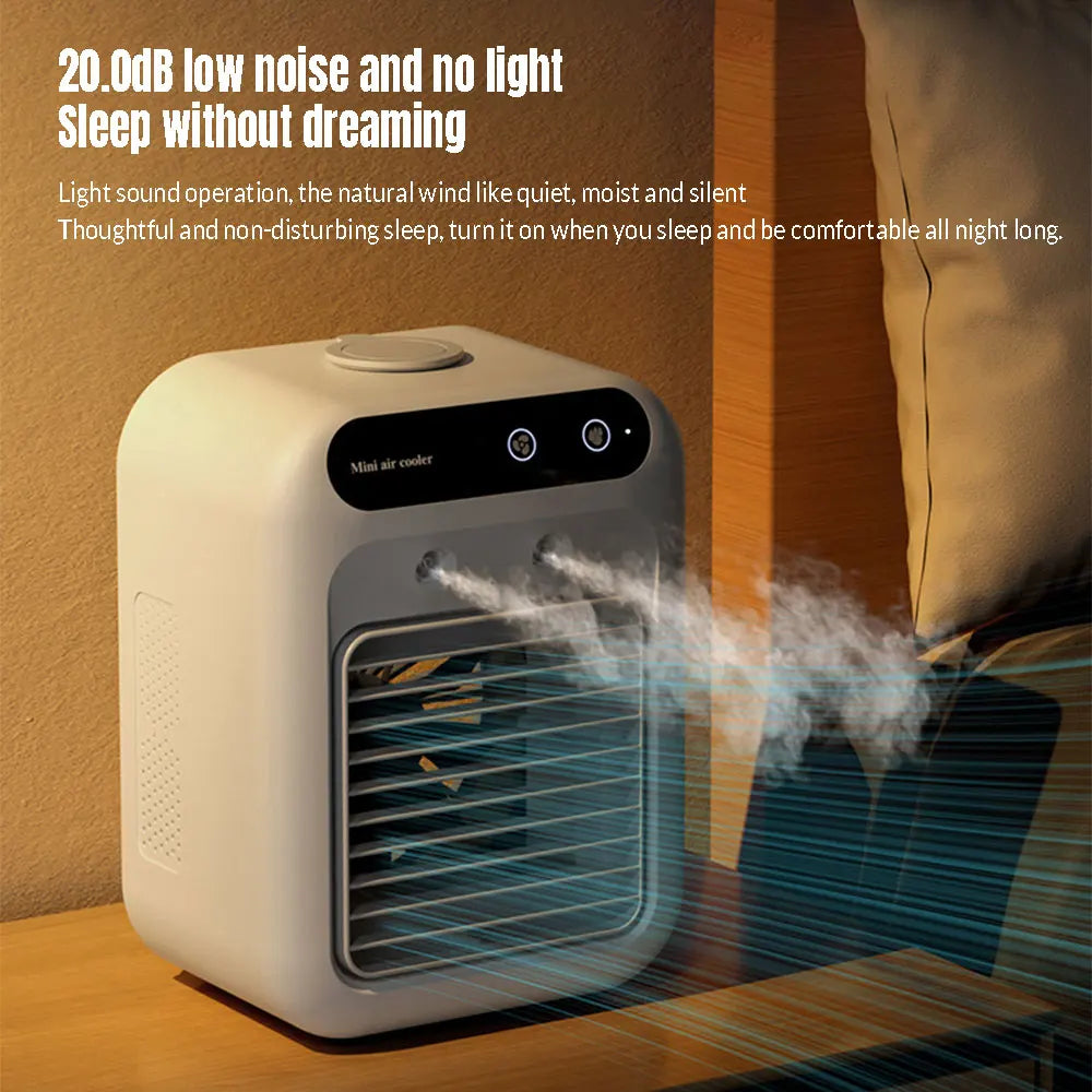 Moowarlt Mini Cold Air Conditioner Fan Humidifier USB