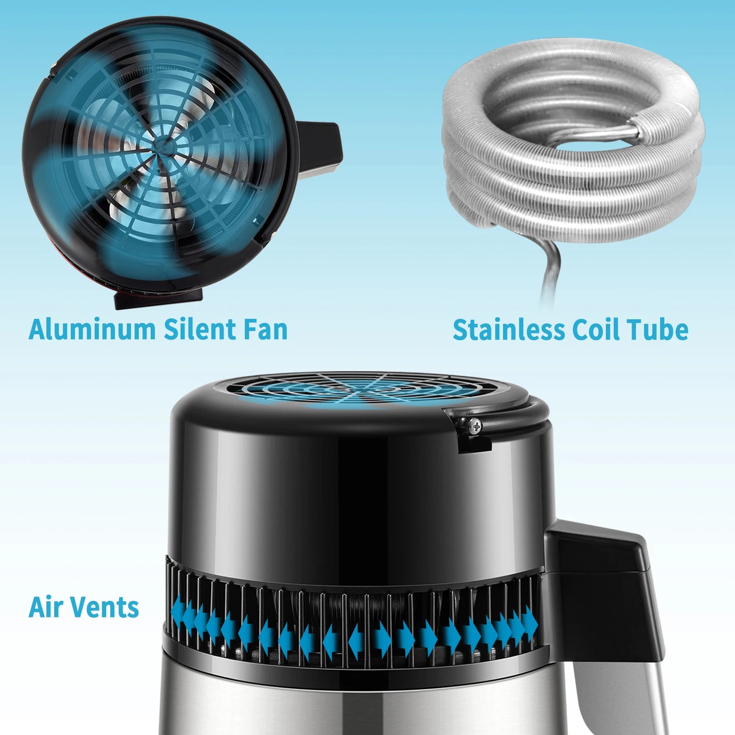SucceBuy Water Distiller Purifier With Dual Temp Display