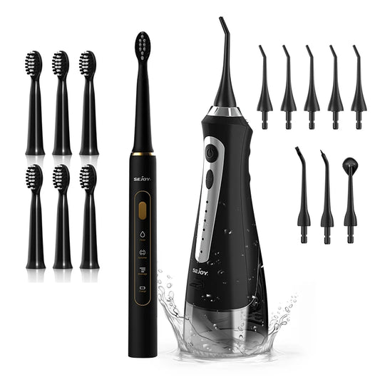 Sejoy Rechargeable Water Flosser Electric Toothbrush Set