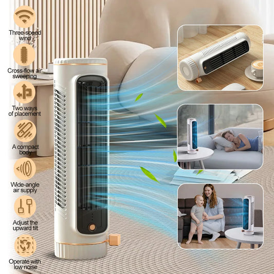 Electric E2 Mini Intelligent Tower Fan Quiet 3 Speed USB