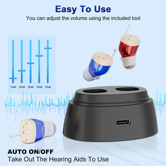KFCOPTEE Invisible Rechargeable Hearing Aids For Elderly