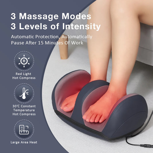 Hailicare Electric Foot Leg Massager Deep Tissue Shiatsu Relaxation