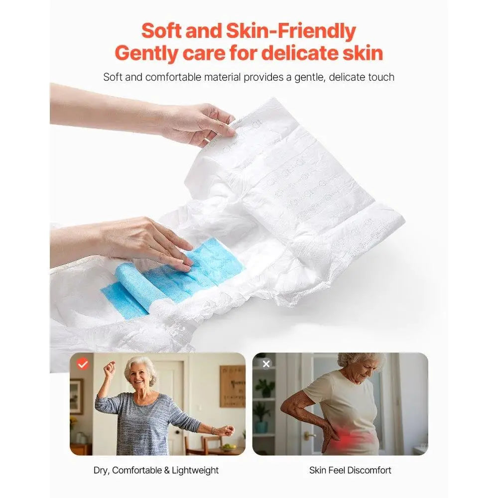 Hign-Concerned Adult Incontinence Briefs With Adhesive Tabs