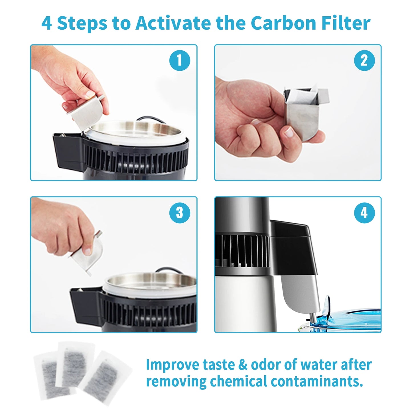 SucceBuy Water Distiller Purifier With Touch Screen Control