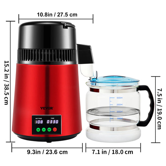 SucceBuy Water Distiller Purifier With Touch Screen Control