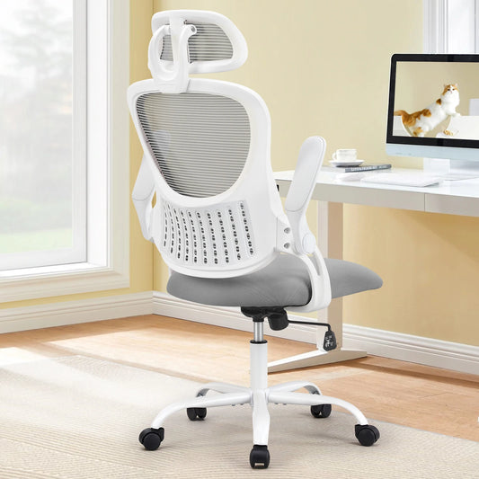 JHK Mesh Ergonomic Office Chair With Flip Up Arms Headrest