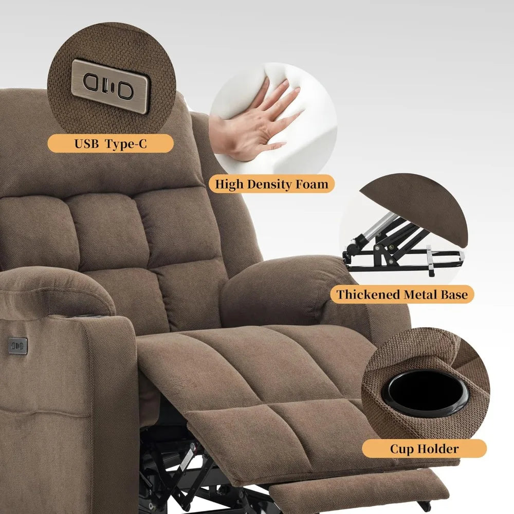 Power Lift Recliner With Heat and Massage for Adults