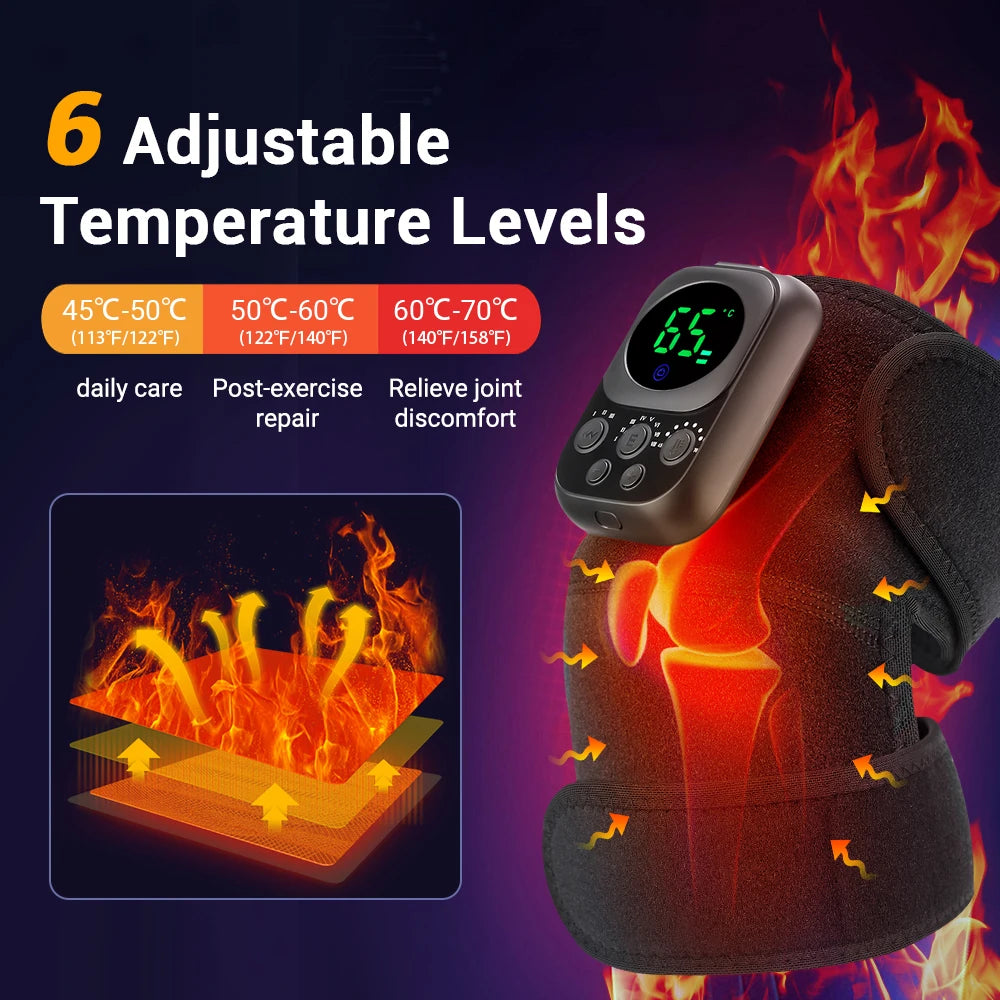 Hailicare 3 In 1 Heated Vibration Knee Shoulder Massager