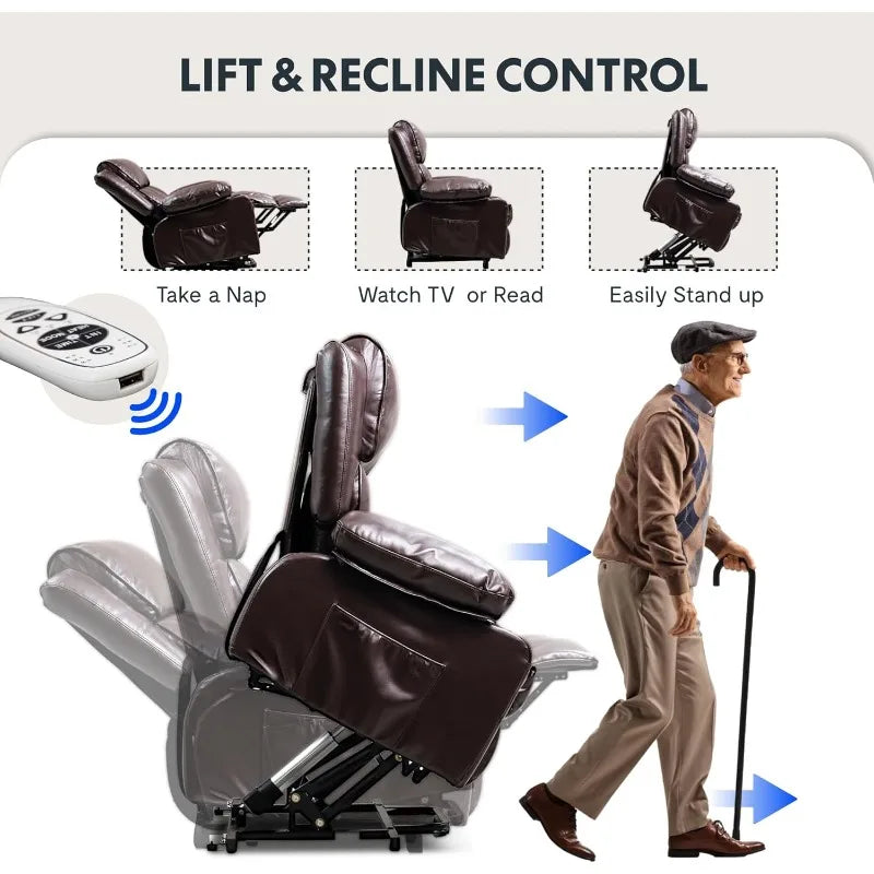 Sunnyside Power Lift Recliner Chair With Massage And Heat