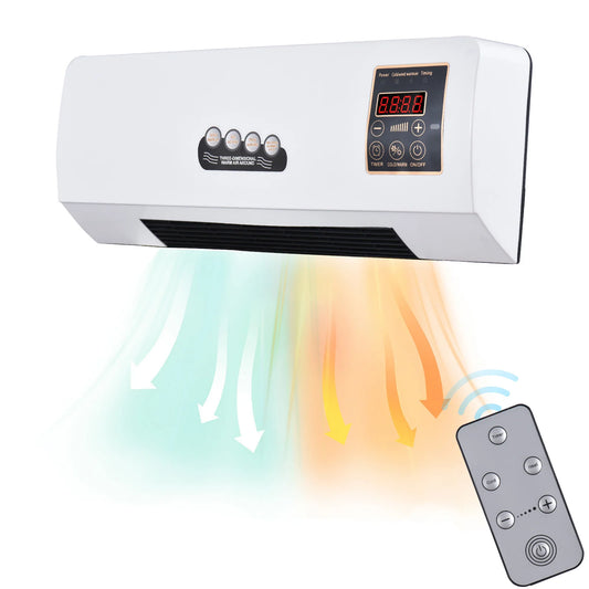 Two In One Air Conditioner Heater Fan Combo With Remote