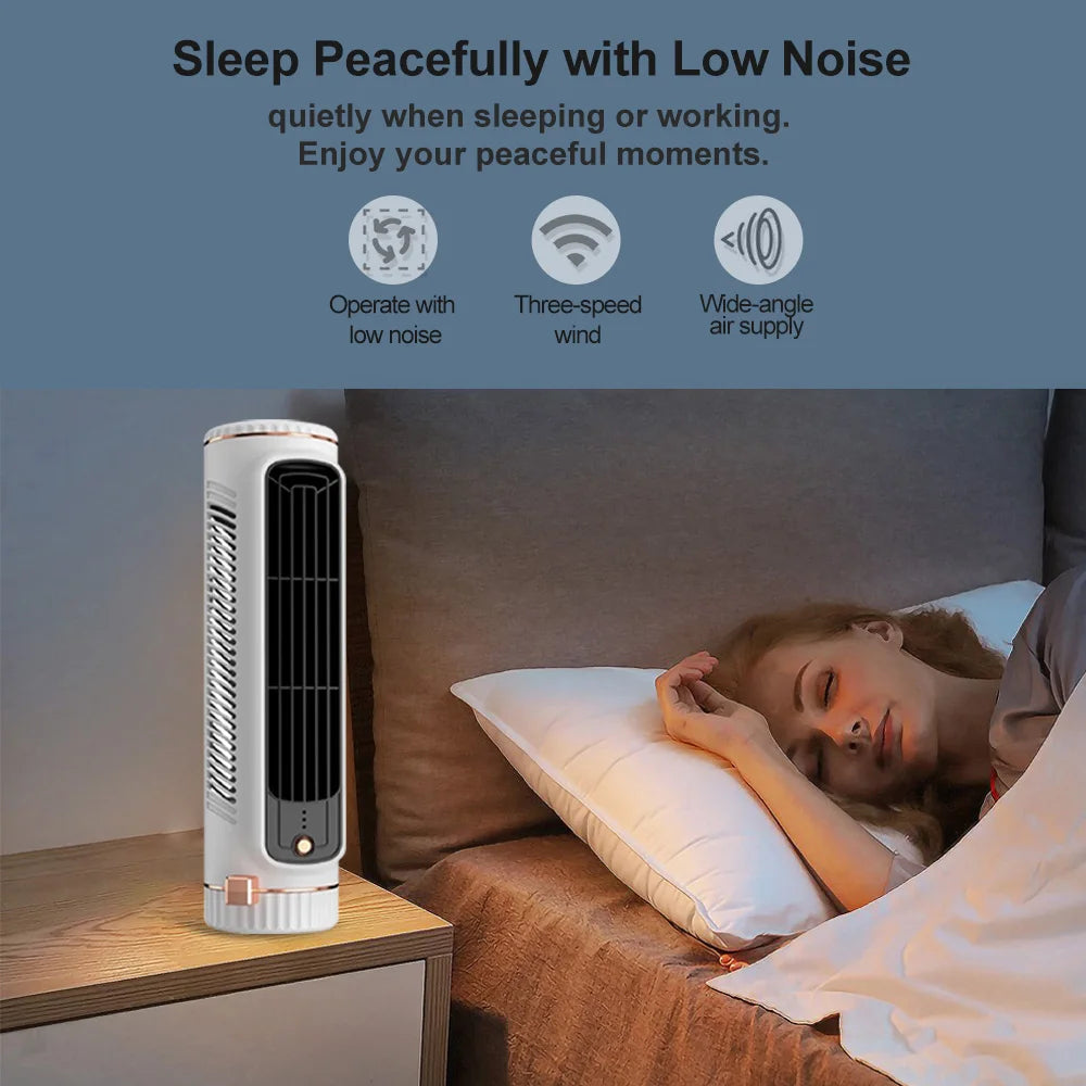 Electric E2 Mini Intelligent Tower Fan Quiet 3 Speed USB