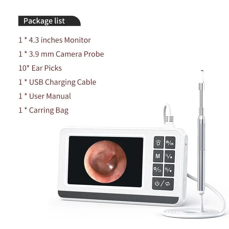Sunnyside Medical Supplies Otoscope Ear Camera IPS Screen