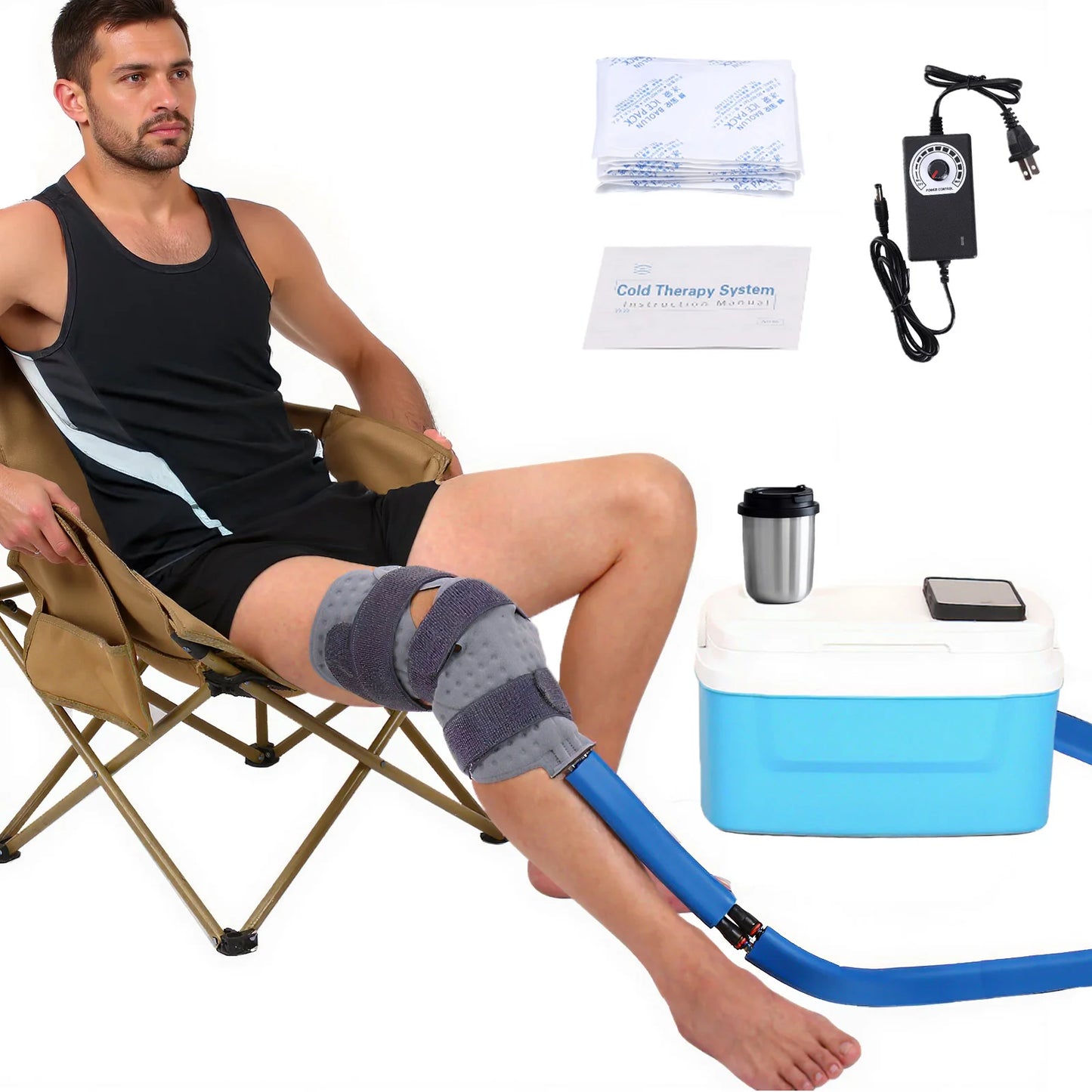 GHORTHOUDE Knee Cold Therapy Machine Cryotherapy System