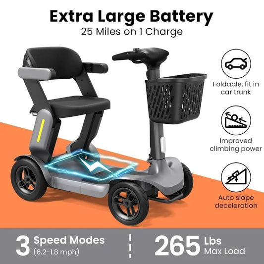 NoEnName_Null Foldable Electric Mobility Scooter with Seat for Adults
