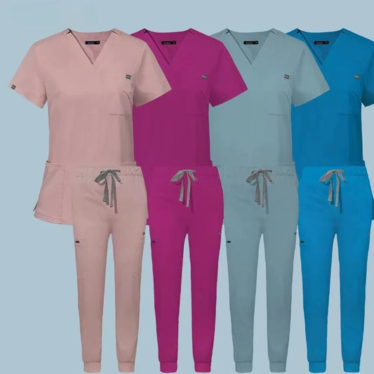 Women Medical Scrub Set Nursing Surgical Hospital Workwear