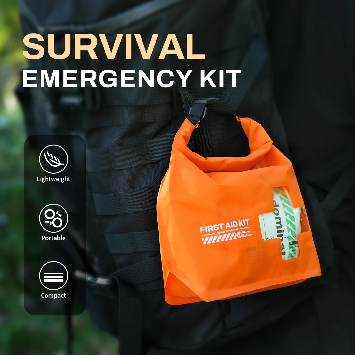 RHINO RESCUE Waterproof First Aid Kit For Outdoor Water