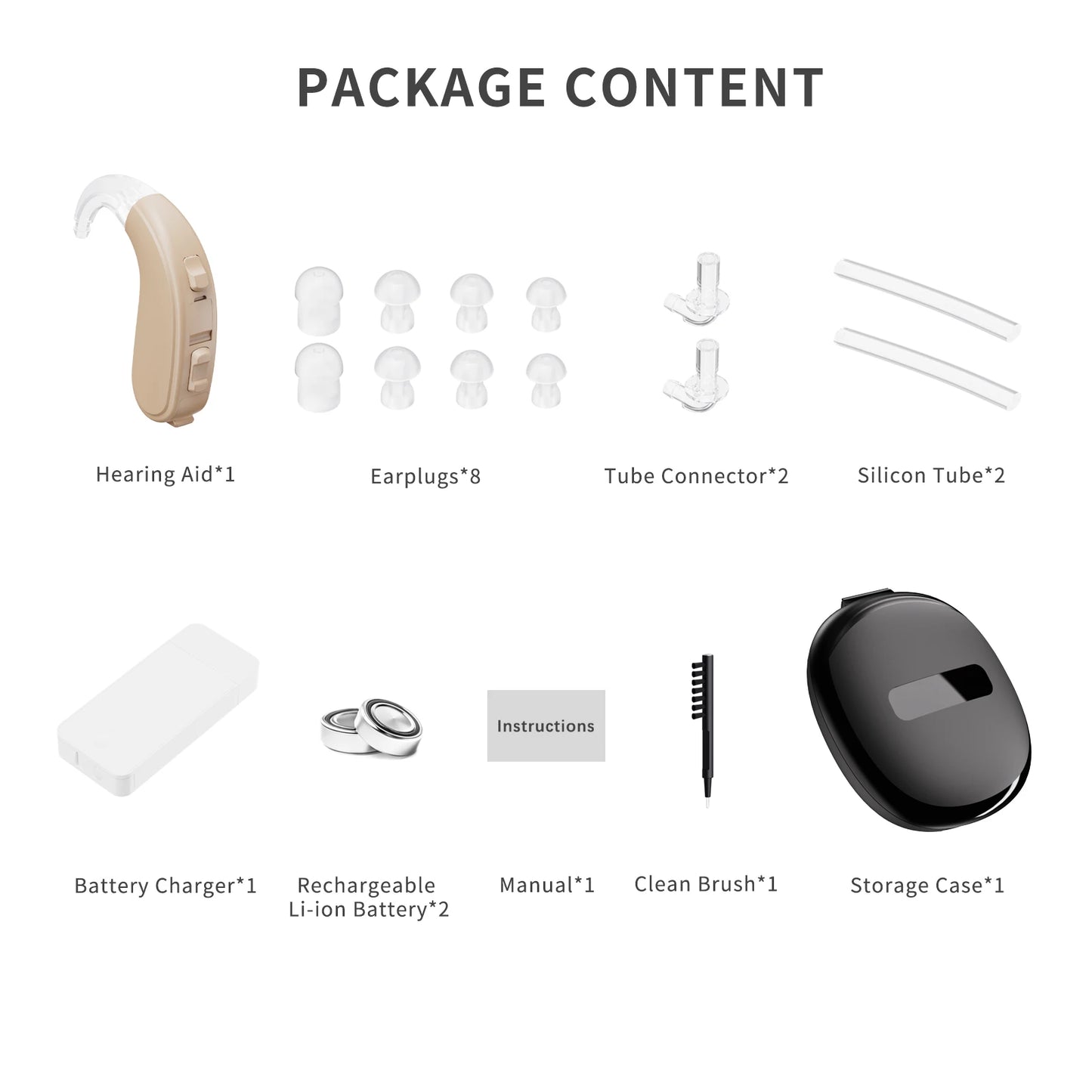 JINGHAO Digital BTE Hearing Aid For Severe Loss 65 132 dB