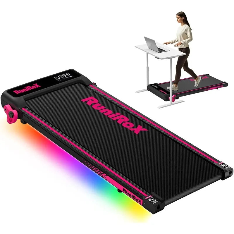 YTYIN Walking Pad Treadmill Under Desk With Incline Light