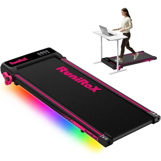 YTYIN Walking Pad Treadmill Under Desk With Incline Light